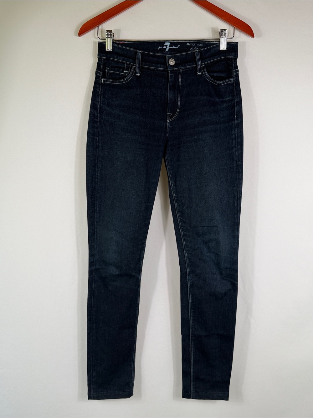 7 For All Mankind The High Waist Skinny Jeans. Womens Denim Size 26. Luxury